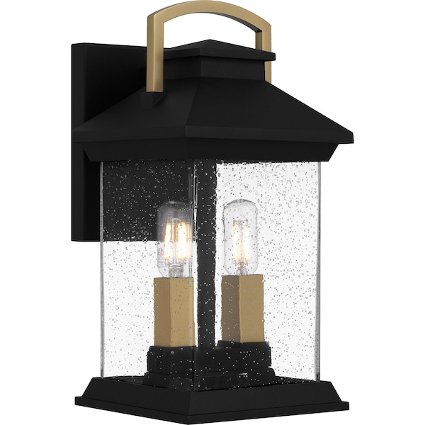 Quoizel Henderson Outdoor Wall 2 Lights Earth Black HND8206EK - main